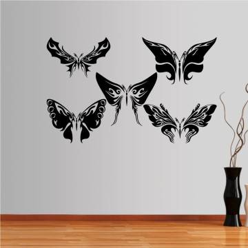 standard Μονόχρωμο 6colors women χωρις επιλογη προσανατολισμου Αυτοκόλλητο τοίχου Εντυπωσιακές πεταλούδες, συλλογή