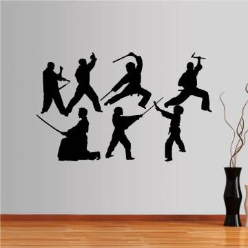 Wall stickers Collection of martial arts with weapons