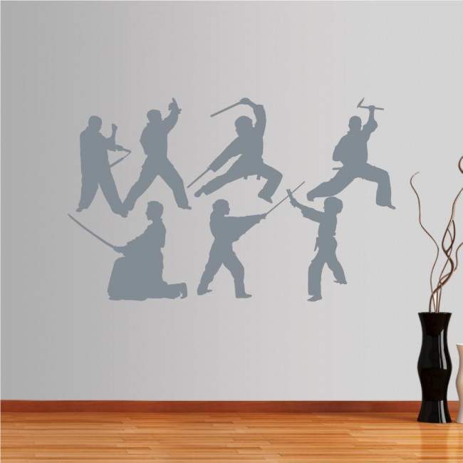 Wall stickers Collection of martial arts with weapons