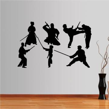 Wall stickers Collection of martial arts with weapons 2
