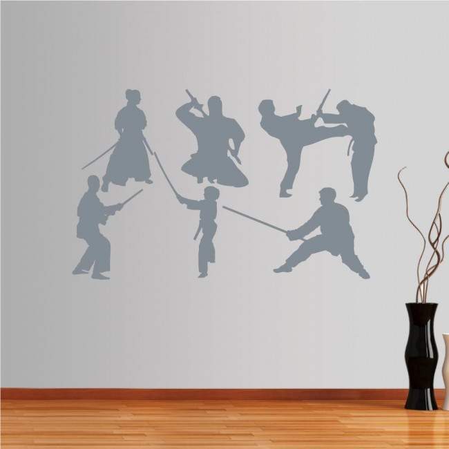 Wall stickers Collection of martial arts with weapons 2