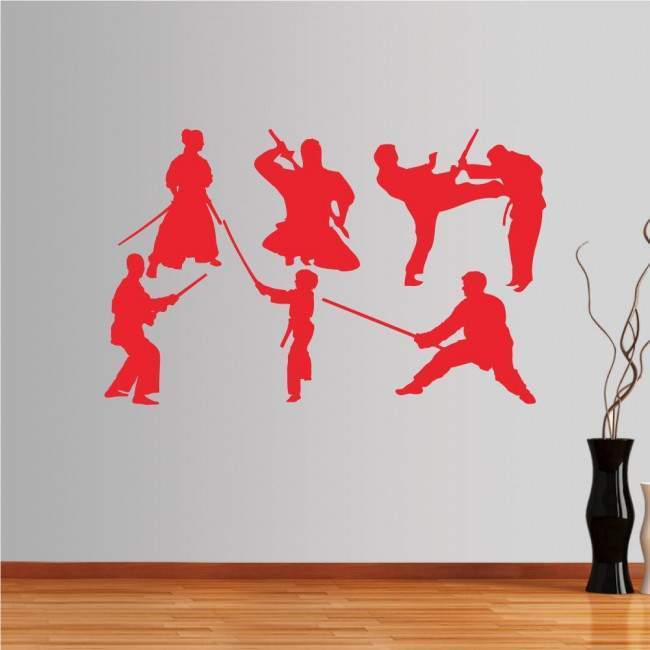 Wall stickers Collection of martial arts with weapons 2