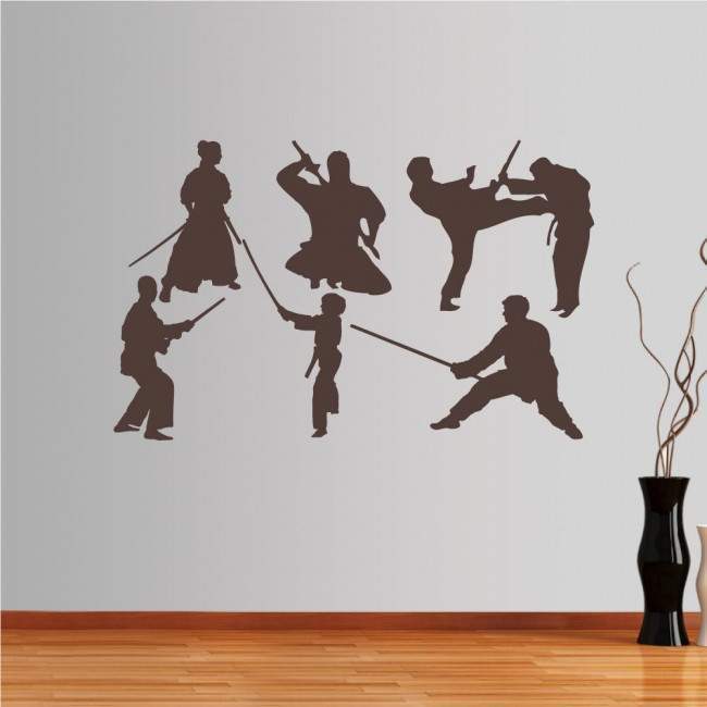 Wall stickers Collection of martial arts with weapons 2