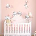 Kids wall stickers Pink bunnies, large set