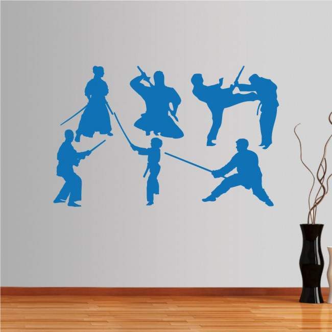 Wall stickers Collection of martial arts with weapons 2