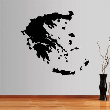 Αυτοκόλλητο τοίχου Ελλάδα χάρτης