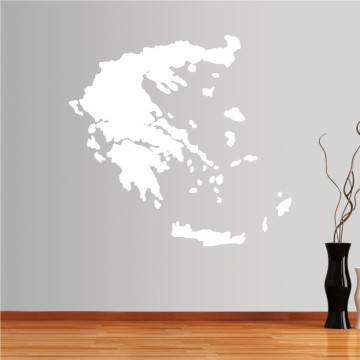 Αυτοκόλλητο τοίχου Ελλάδα χάρτης 2