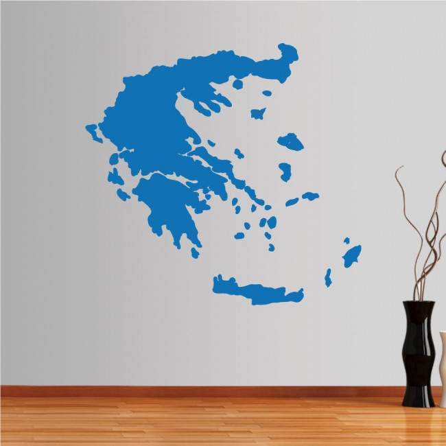 Αυτοκόλλητο τοίχου Ελλάδα χάρτης
