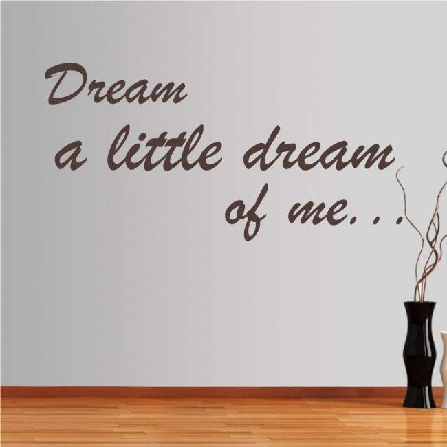 Wall stickers phrases. Dreams...