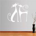 Αυτοκόλλητο τοίχου Κομψές Γάτες