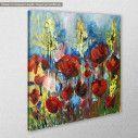 Canvas print Red spring poppy, side