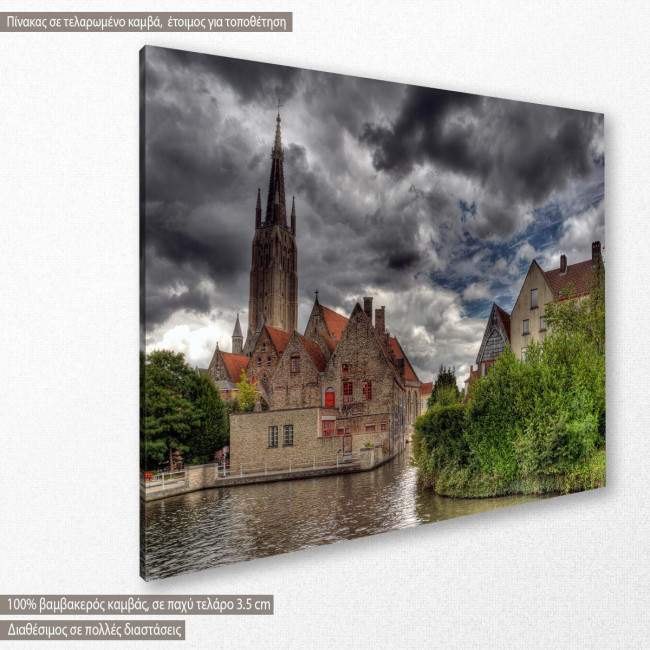 Canvas print Medieval village, side