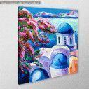 Canvas print Greek island landscape I, side