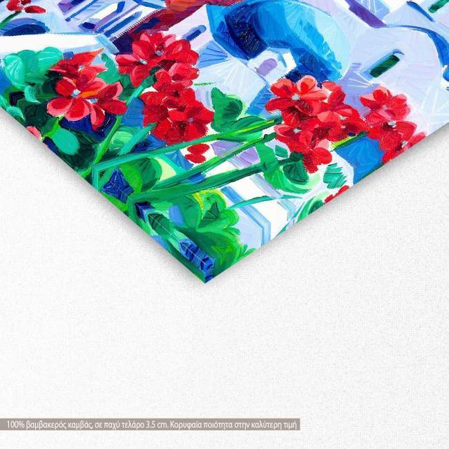 Canvas print Greek island landscape II, detail