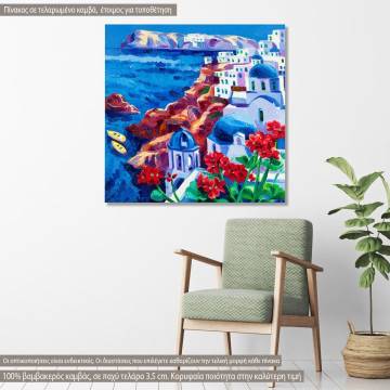 Canvas print Greek island landscape II