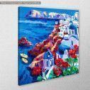 Canvas print Greek island landscape II, side