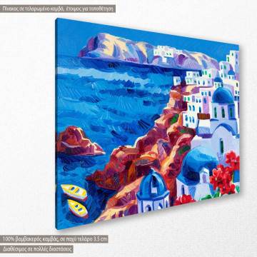 Πίνακας σε καμβά Ελληνικό νησιωτικό τοπίο ΙΙΙ 2