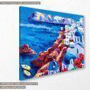 Canvas print Greek island landscape III, side