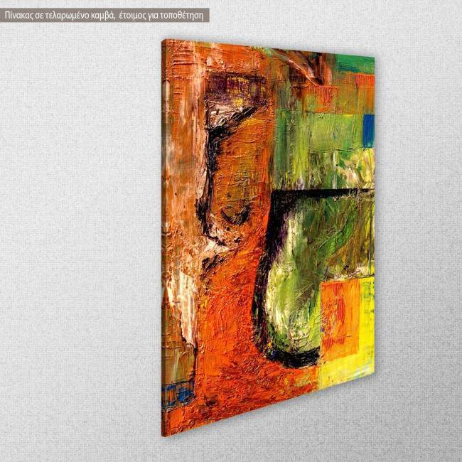 Πίνακας σε καμβά αφηρημένος, Geometric abstract I κάθετο, κοντινό