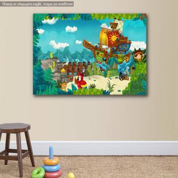 Kids canvas print Red dragon