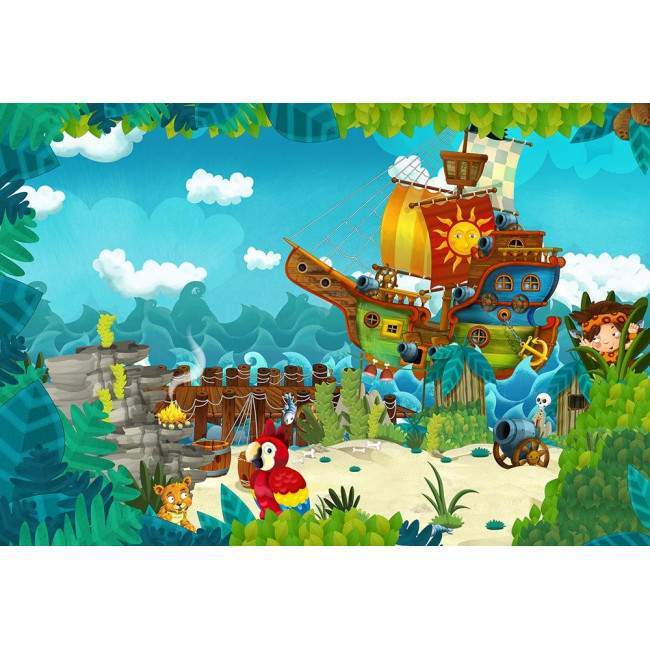 Kids canvas print Red dragon, side