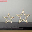 Wooden Star cutout decorative figure