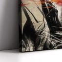 Canvas print Woman grunge portrait, detail