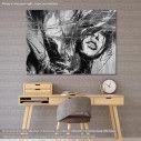 Canvas print Woman portrait grayscale