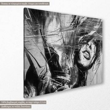 Canvas print Woman portrait grayscale 2