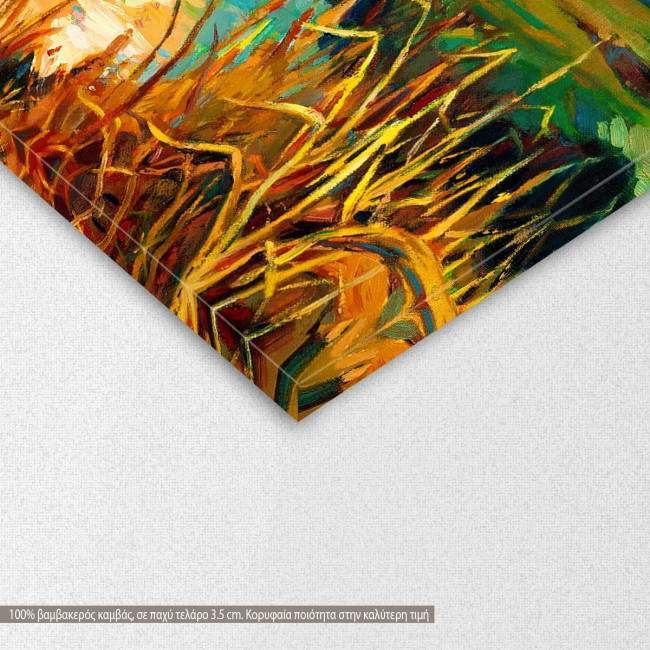 Canvas print Sunset over lake I, detail