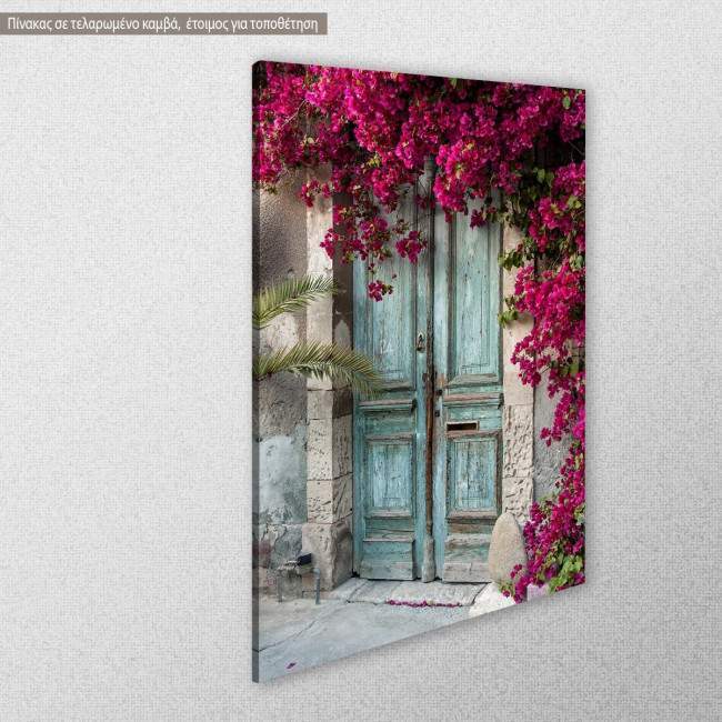 Πίνακας σε καμβά Old wooden door, κοντινό