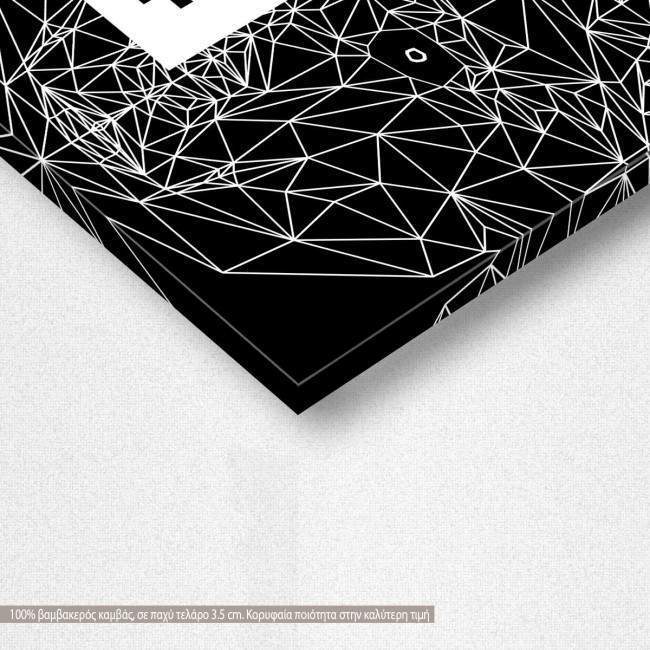 Πίνακας σε καμβά Wolf, λεπτομέρεια