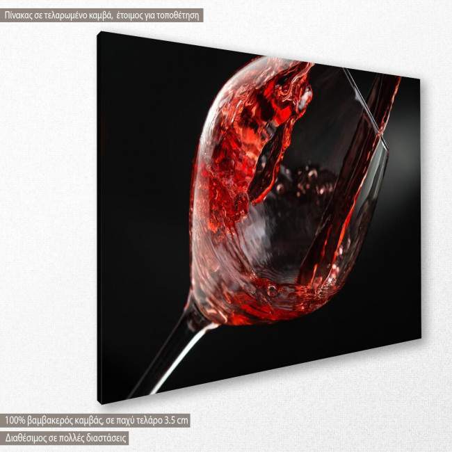 Πίνακας σε καμβά Pouring wine, κοντινό