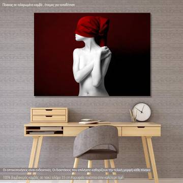 Canvas print Close your eyes red