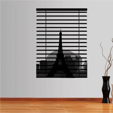 Αυτοκόλλητο τοίχου πύργος του Άιφελ, Παρίσι. Με θέα τον Σηκουάνα