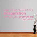 Wall stickers phrases. Logic vs Imagination, Einstein