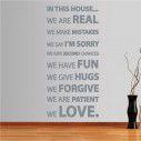Wall stickers phrases.  In this house