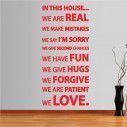 Wall stickers phrases.  In this house