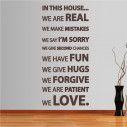 Wall stickers phrases.  In this house