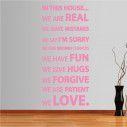 Wall stickers phrases.  In this house