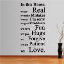 Wall stickers phrases. In this house 2