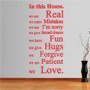 Αυτοκόλλητο τοίχου φράσεις. In this house 2