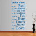 Wall stickers phrases. In this house 2
