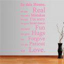 Wall stickers phrases. In this house 2
