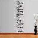 Wall stickers phrases. In this house 3