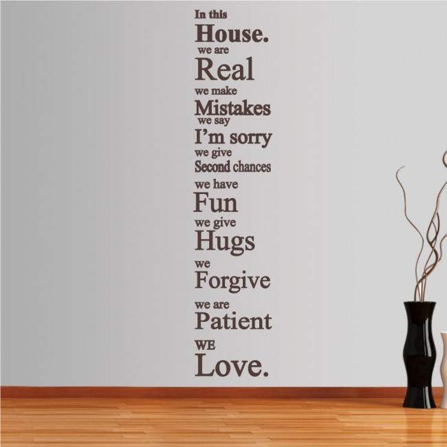 Wall stickers phrases. In this house 3
