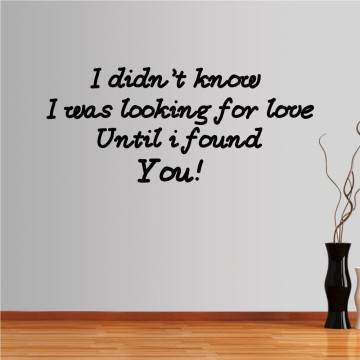 Wall stickers phrases. Looking for love