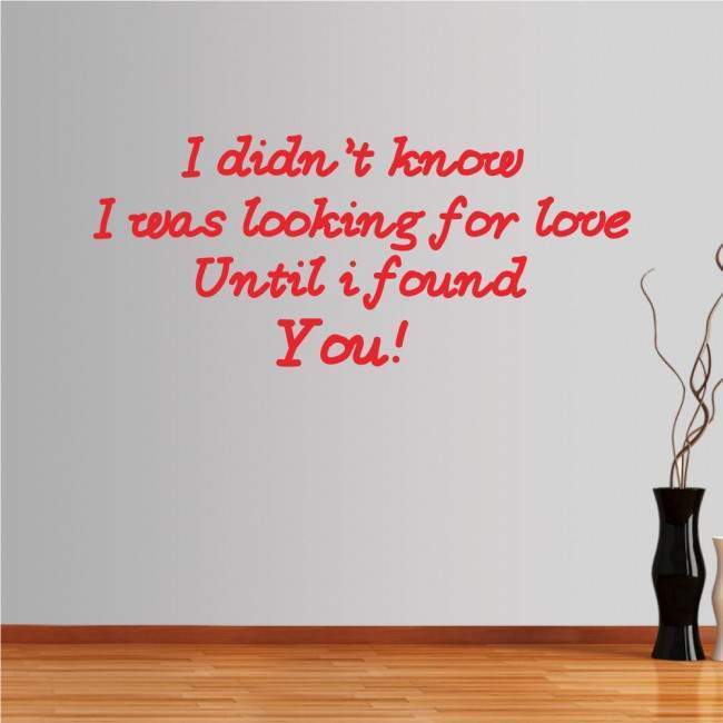 Wall stickers phrases. Looking for love