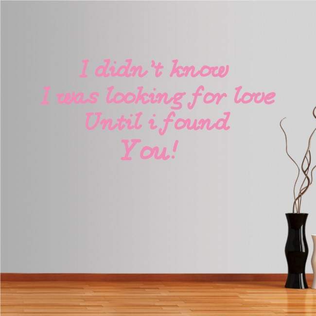 Wall stickers phrases. Looking for love