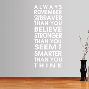 Wall stickers phrases. Always remember 2